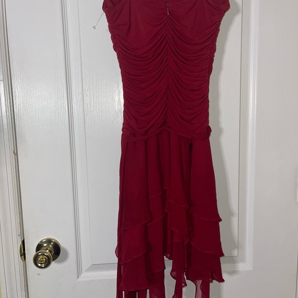 Elegant Red Sleeveless Dress - Picture 4 of 6